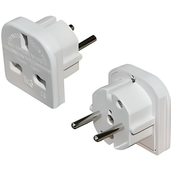 Adaptador de enchufe - ZISONIX - Reino Unido a Francia - 10/16A - Plástico - Para uso en interiores