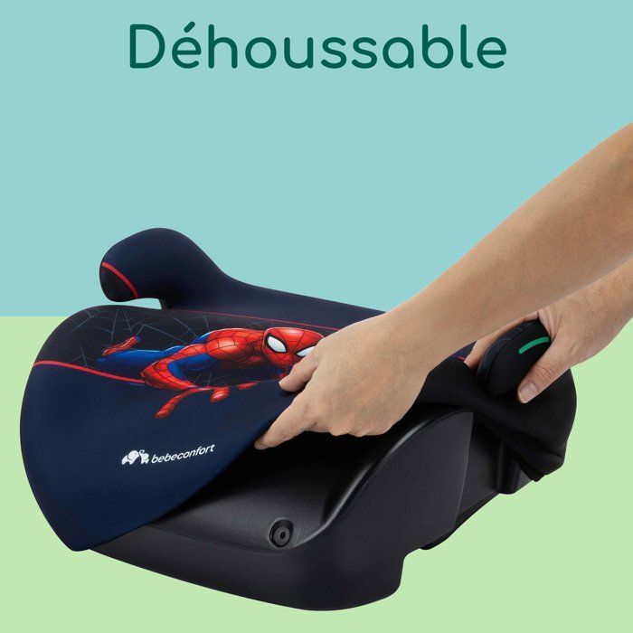 Bebeconfort DISNEY© Manga i-Safe, Assento Elevatório para Auto, 6-12 Anos, 128-150 cm, 22-36 kg, Leve, Com Cinto de Segurança, Autêntico Homem-Aranha