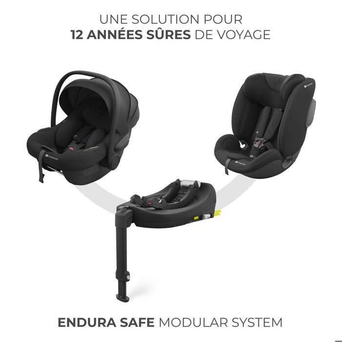 Kinderkraft I-LITE ENDURA SAFE FX i-Size Car Seat 40-87 cm – Rear-Facing, ISOFIX or Belt, ECE R129, Stroller Compatible, Black