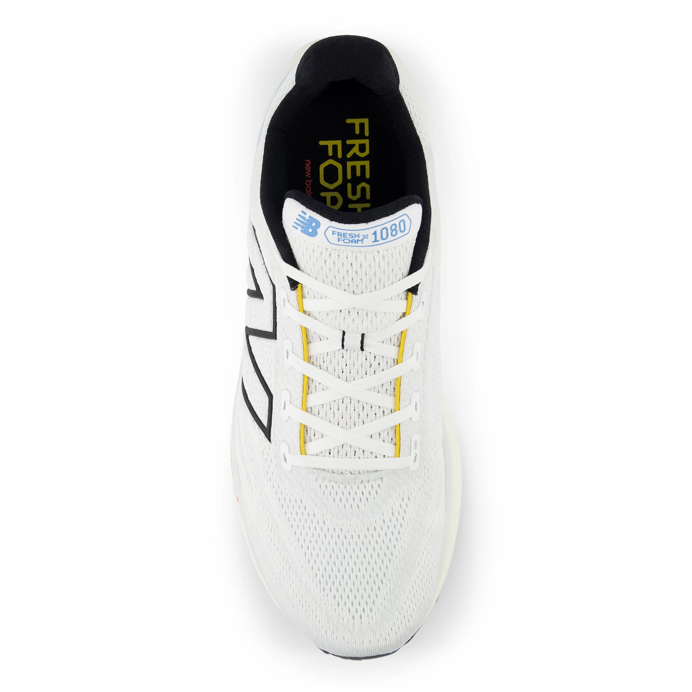 Fresh Foam X 1080 v13 White con black e coastal blue