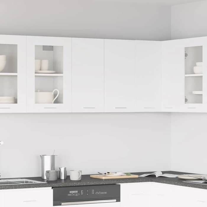 Mobiletto a parete vidaXL Lyon, 60x31x60 cm, in legno composito, bianco, per bagno e cucina, codice 801268