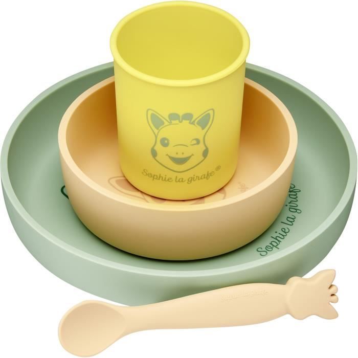 Conjunto de refeição de silicone Vulli Sophie the Giraffe