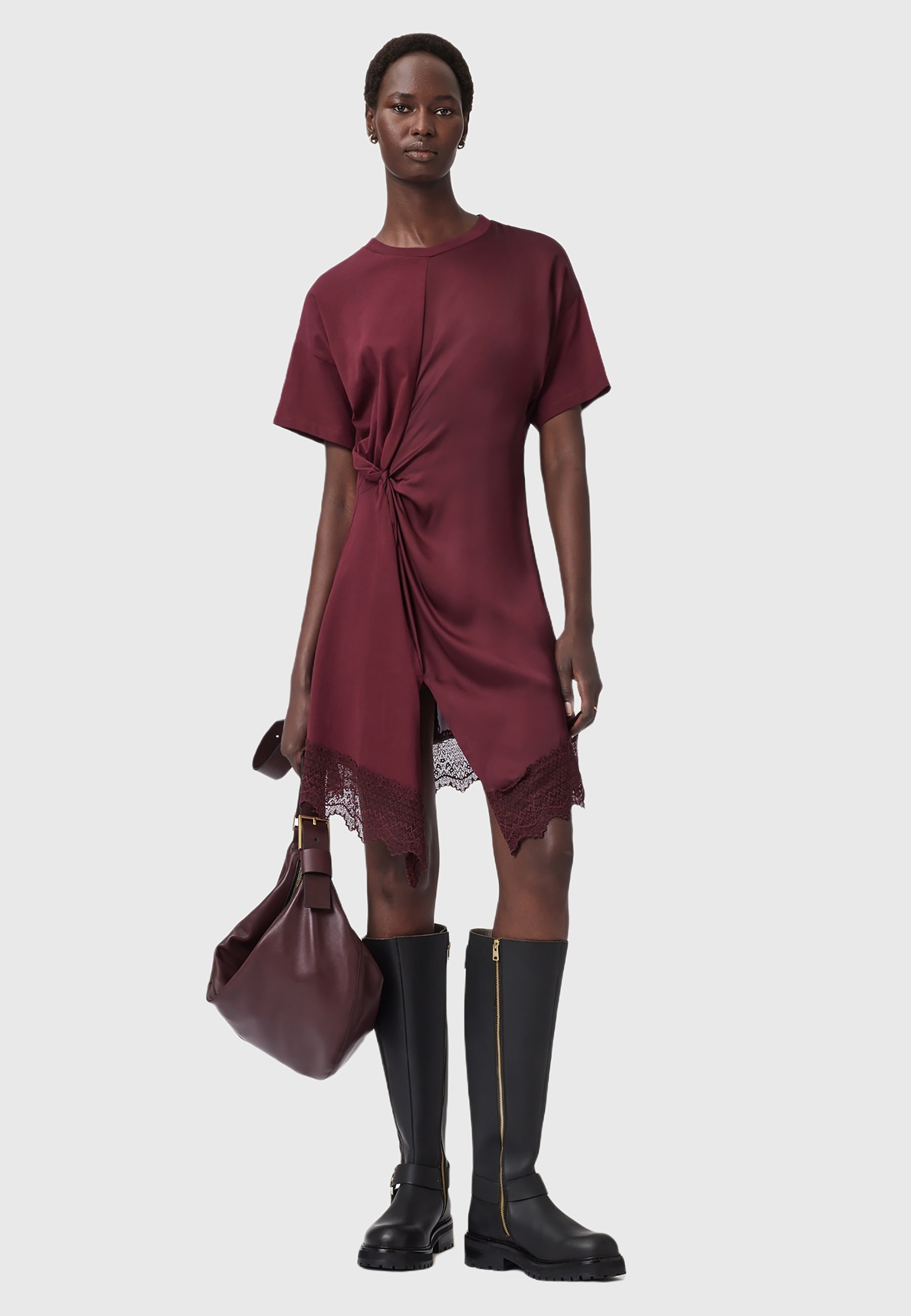 Robe AllSaints LANA - Robe cocktail / Robe de soirée - Rouge bordeaux