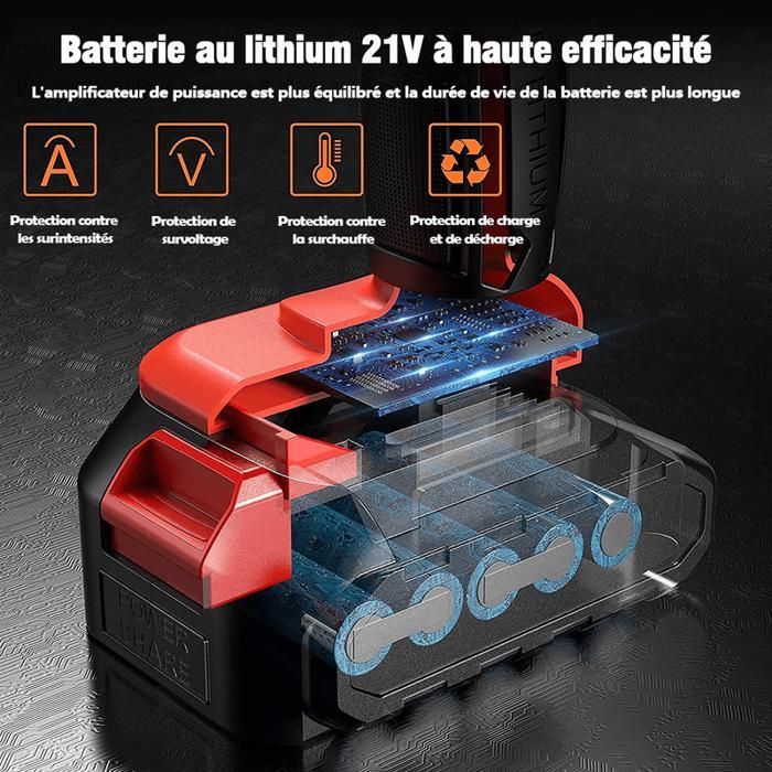 Magicfox Tronçonneuse électrique Sans fil Rechargeable 4.0Ah, avec 2 Chaînes 6 pouces et 2 Batteries pour couper Branches et Bois