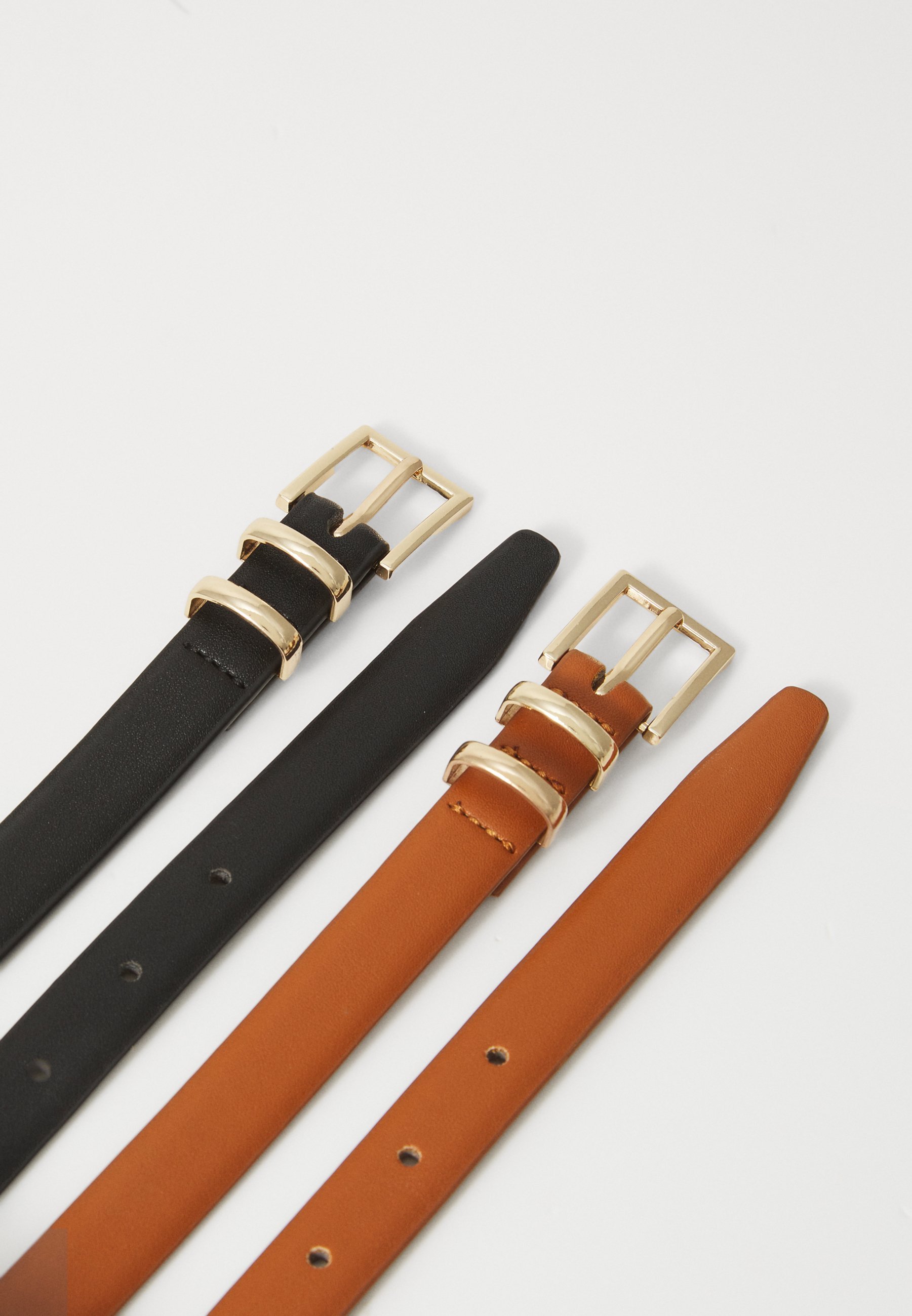 Anna Field Lot de 2 - Ceinture - noir/cognac