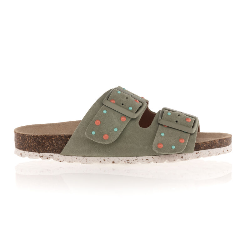 Gröna sandaler / skor med öppen tå för kvinnor