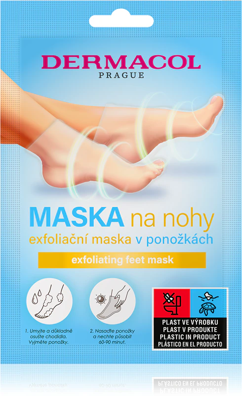Dermacol Foot Mask Exfoliačné exfoliačné ponožky na nohy, hydratujú a zjemňujú