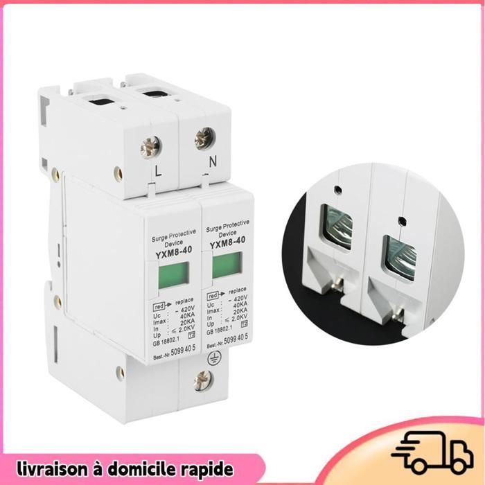 Surge protector - DILWE - 2P 40KA - Overvoltage protection - AC 420V - Dimensions 9x4 cm