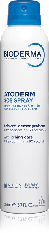 Spray Bioderma Atoderm SOS: O spray SOS alivia imediatamente a sensação de coceira.