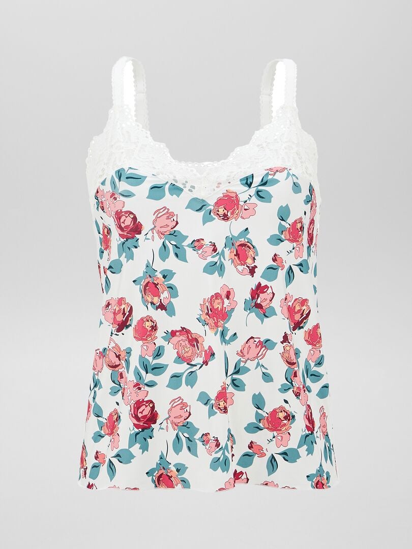 Top de pijama estampado - BLANCO