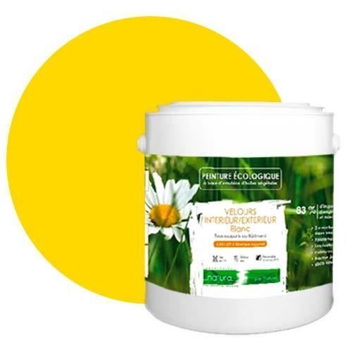 Natural, eco-friendly, velvet-finish Lemon Yellow Paint - 2.5L - 33m