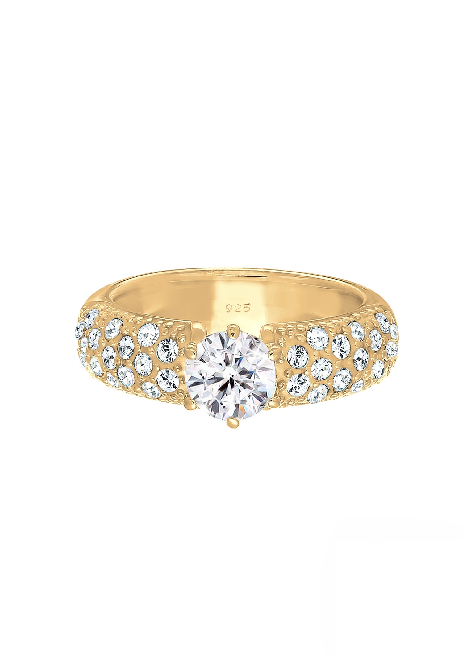Elli PREMIUM Bague de fiançailles avec cristaux en argent sterling 925
