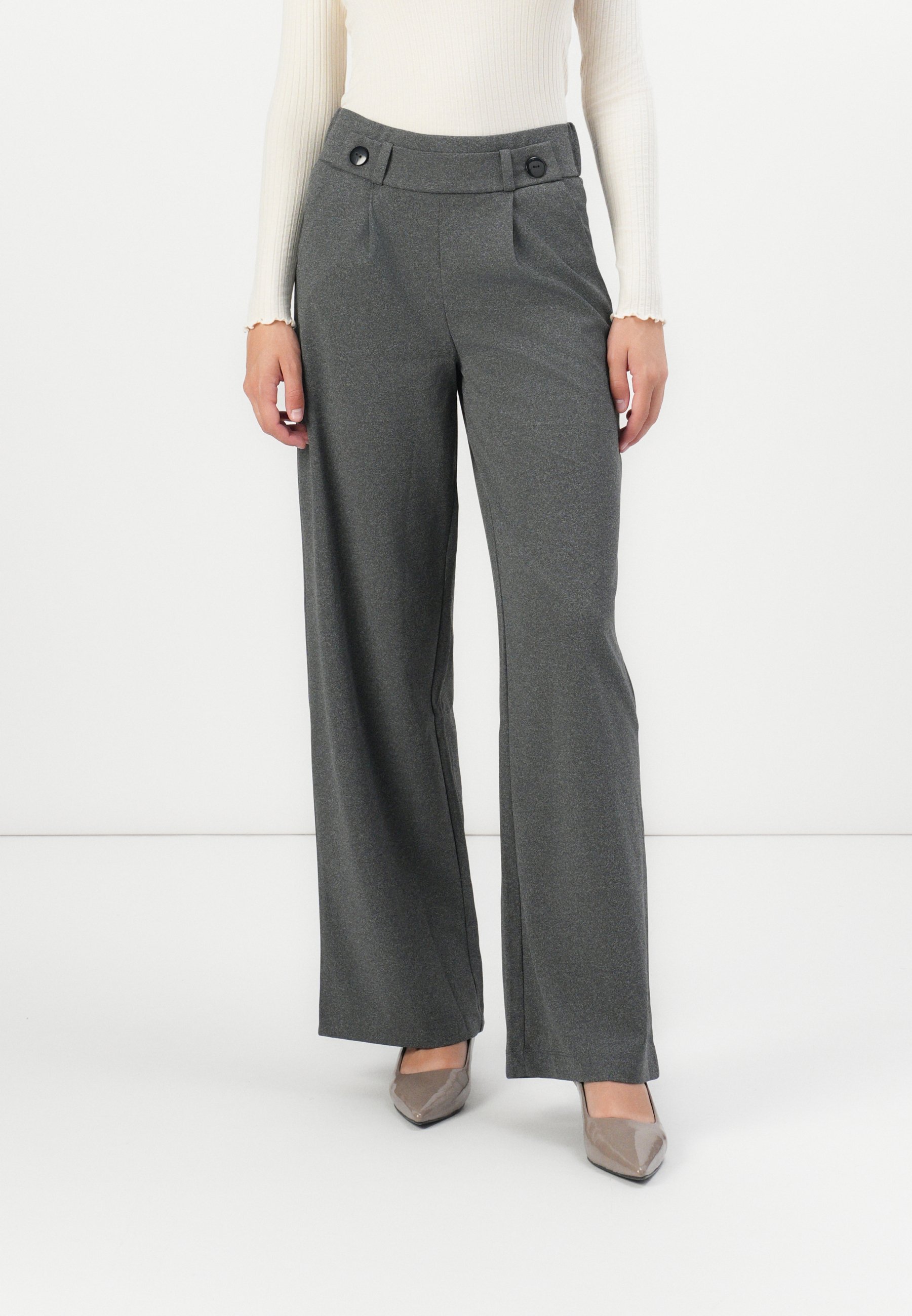 JDY JDYGEGGO LIFE NEW LONG NOOS - Pantaloni - grigio medio