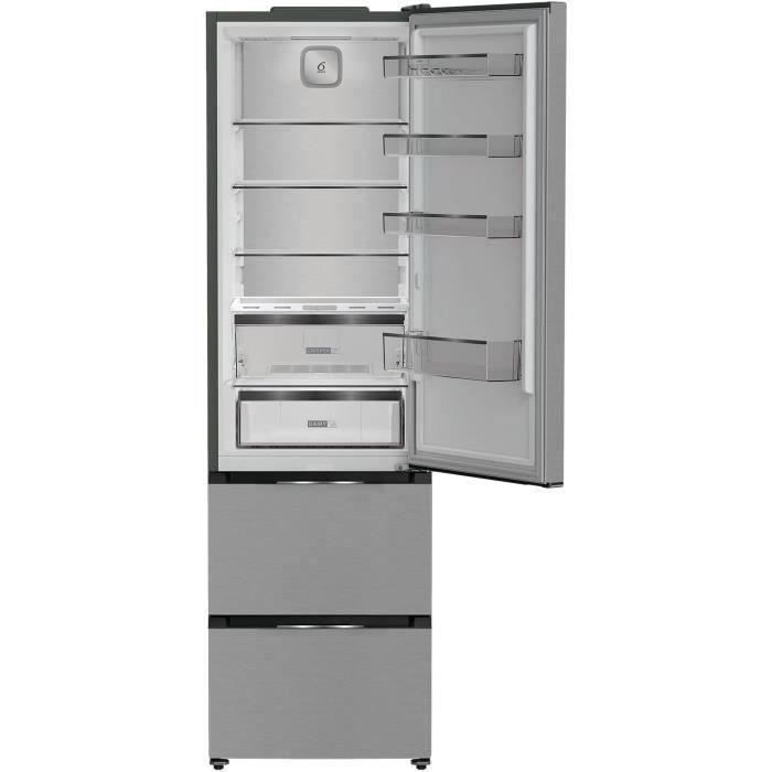 Réfrigérateur multiportes - WHIRLPOOL - WHKF6352X5E - 351 L - Dual NoFrost - 6e sens - Classe D - Multiflow - 203,5x59,5x66,3 - Inox