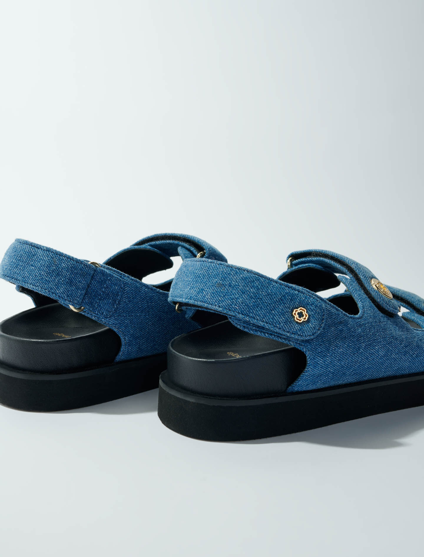 Farkkusandaalit matalat - Denim Blue