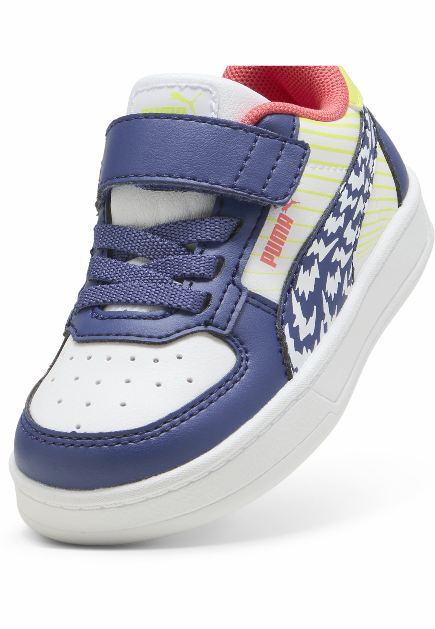 Puma CAVEN RACE KLEIN - Babyschoenen - wit-blauw kristal-citroensorbet