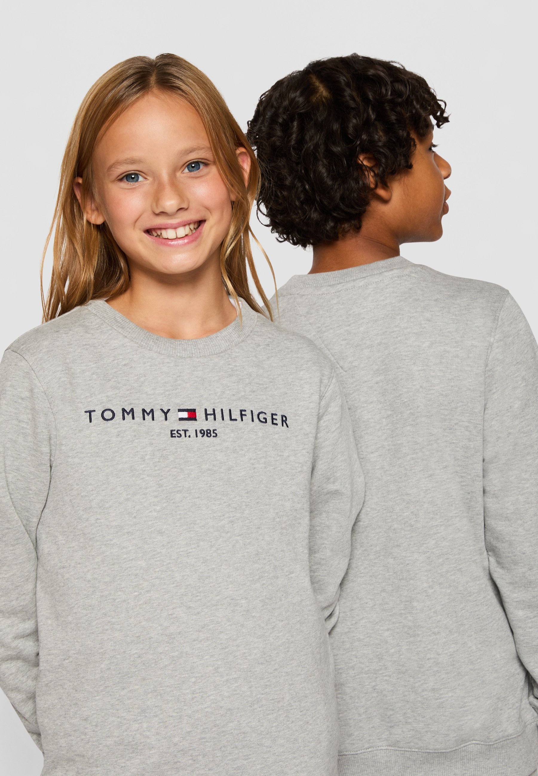 Sweat-shirt Tommy Hilfiger ESSENTIAL UNISEXE - gris clair chiné