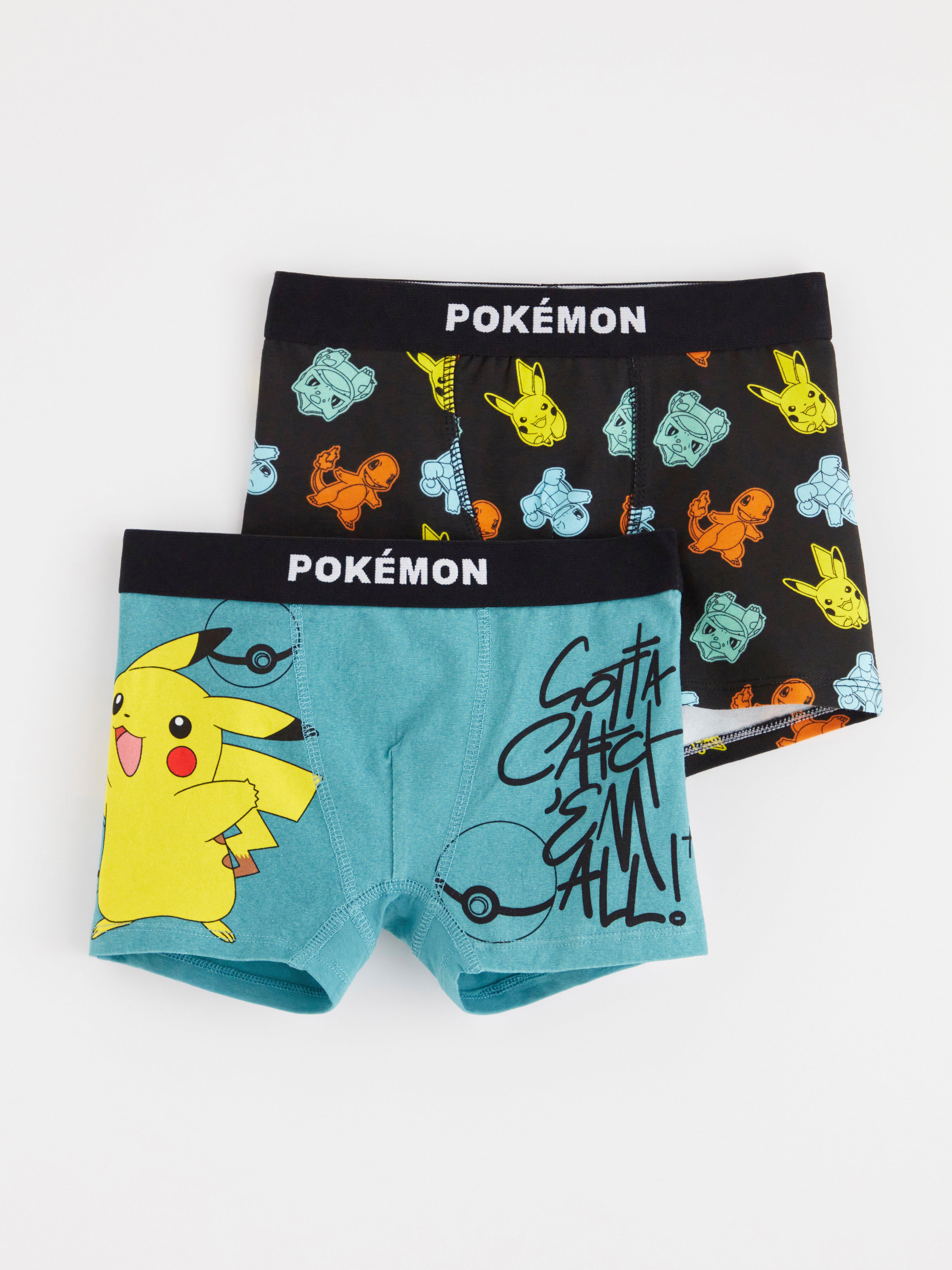 Paket od 2 Pokémon bokserice, prašnjavo tirkizne boje