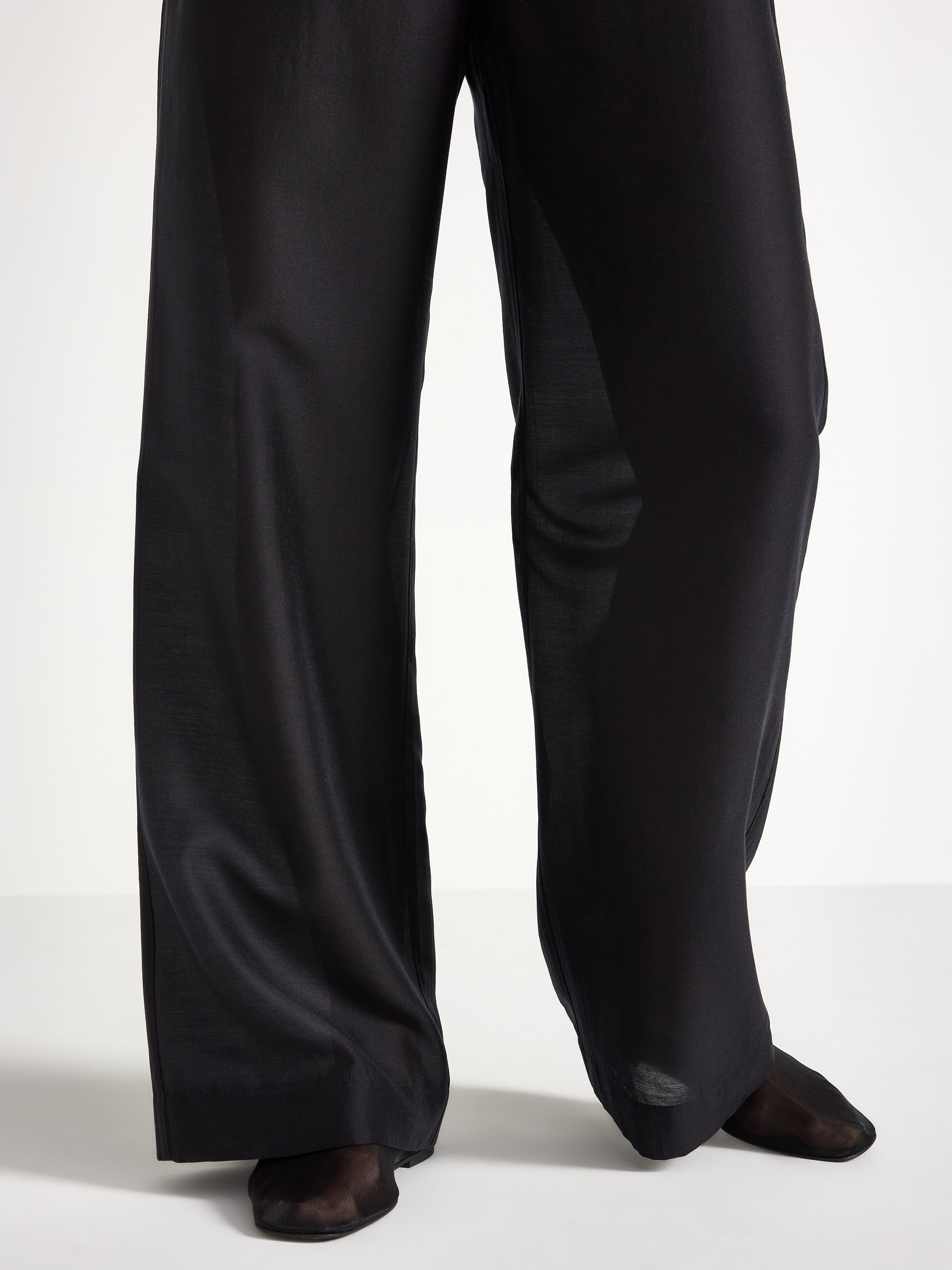 Pantalones de pierna ancha negros