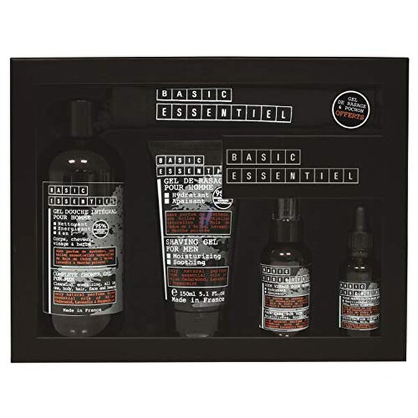 Bare Essential Set: Douche + Scheerproduct + Olie + Hydraterende Crème | Heren | Superdrug