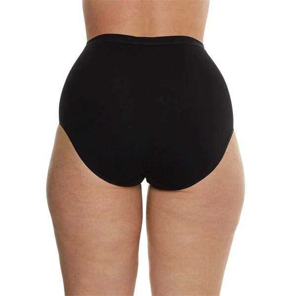 Dámske nohavičky Kruidvat Cotton Stretch Maxi<br>čierne, veľkosť XL, 2 kusy
