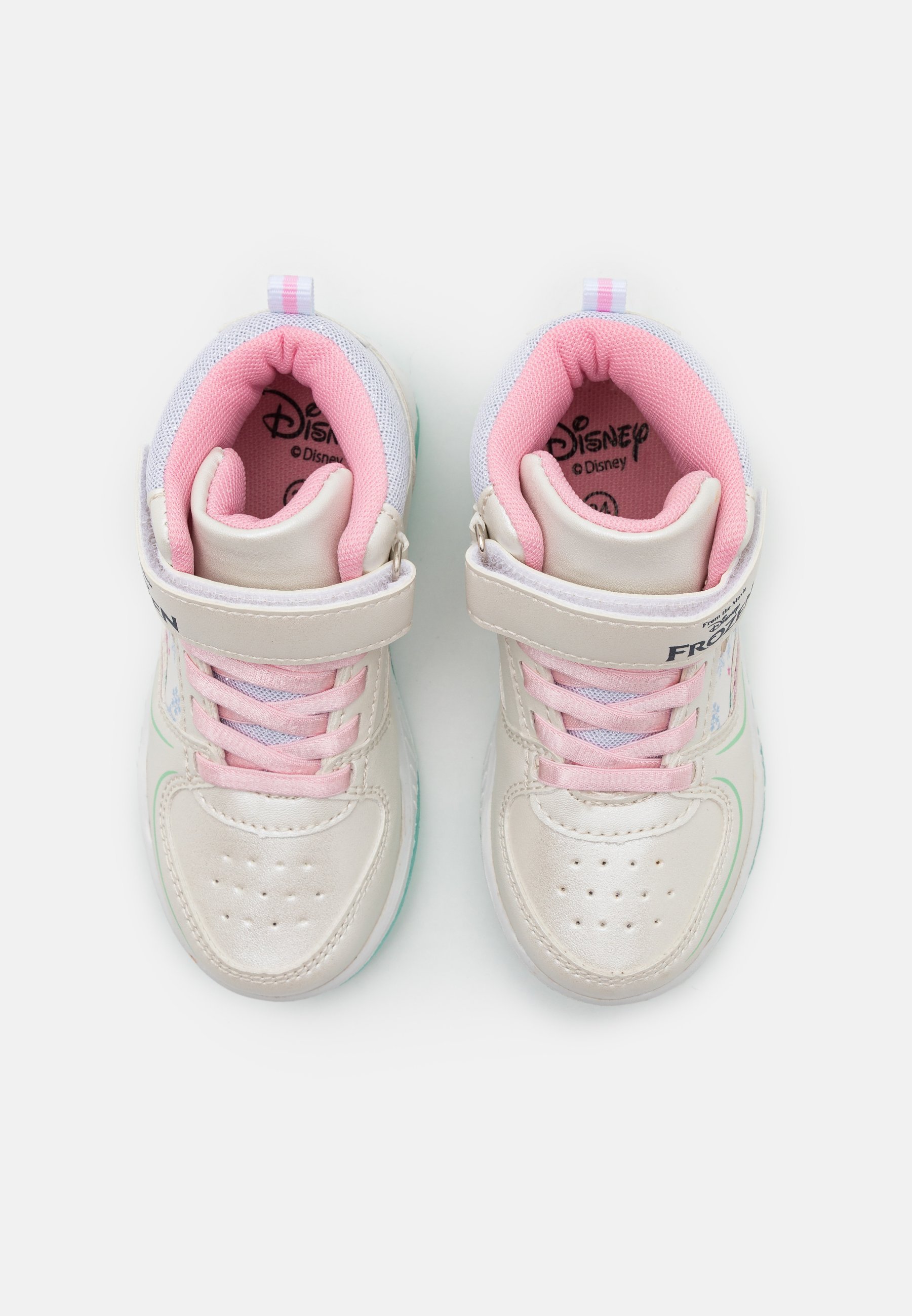Friboo FROZEN KNIPPERENDE SCHOENEN - Hoge sneakers - wit/lichtroze/lichtblauw