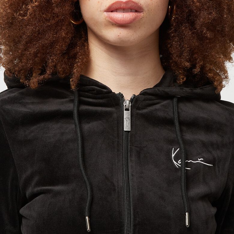 Chest Signature Tight Full Zip Velvet Jacket