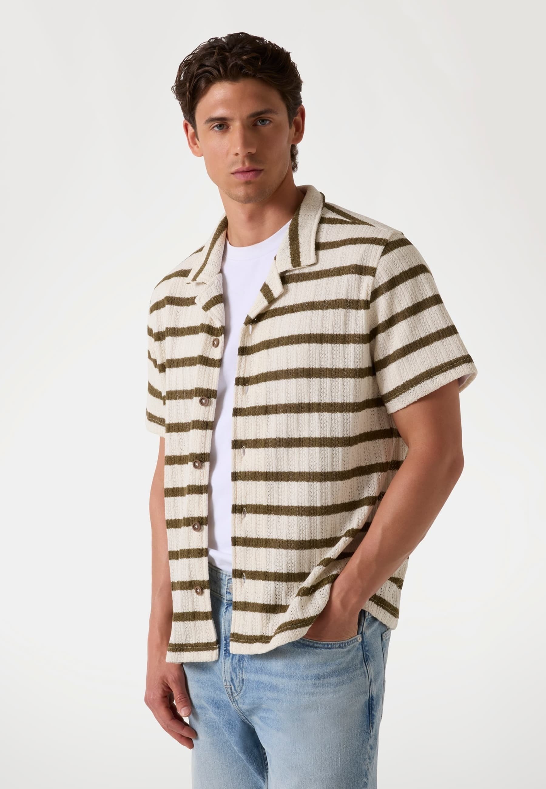 Guess STRIPES - Shirt - veelkleurig groen