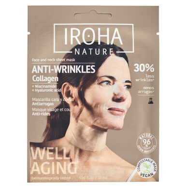 Mascarilla facial y para el cuello antiedad Iroha Nature 1 unidad 1 unidad