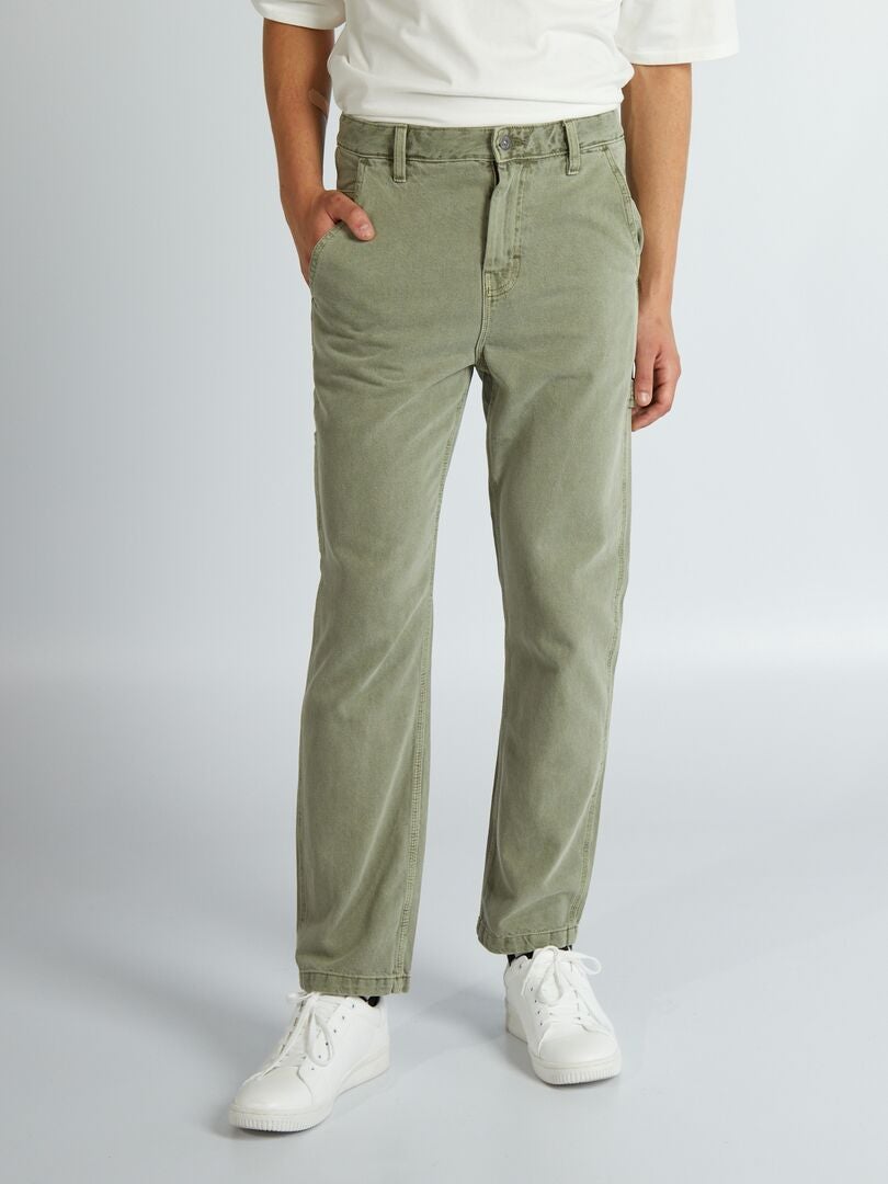 Losse jeans - kaki