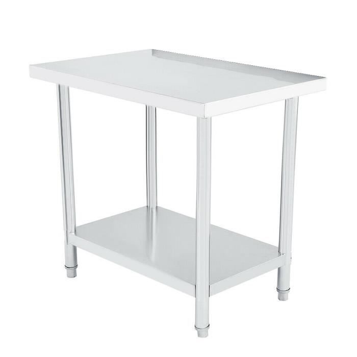 Plan de travail de cuisine en inox 100x60cm - Bc-elec