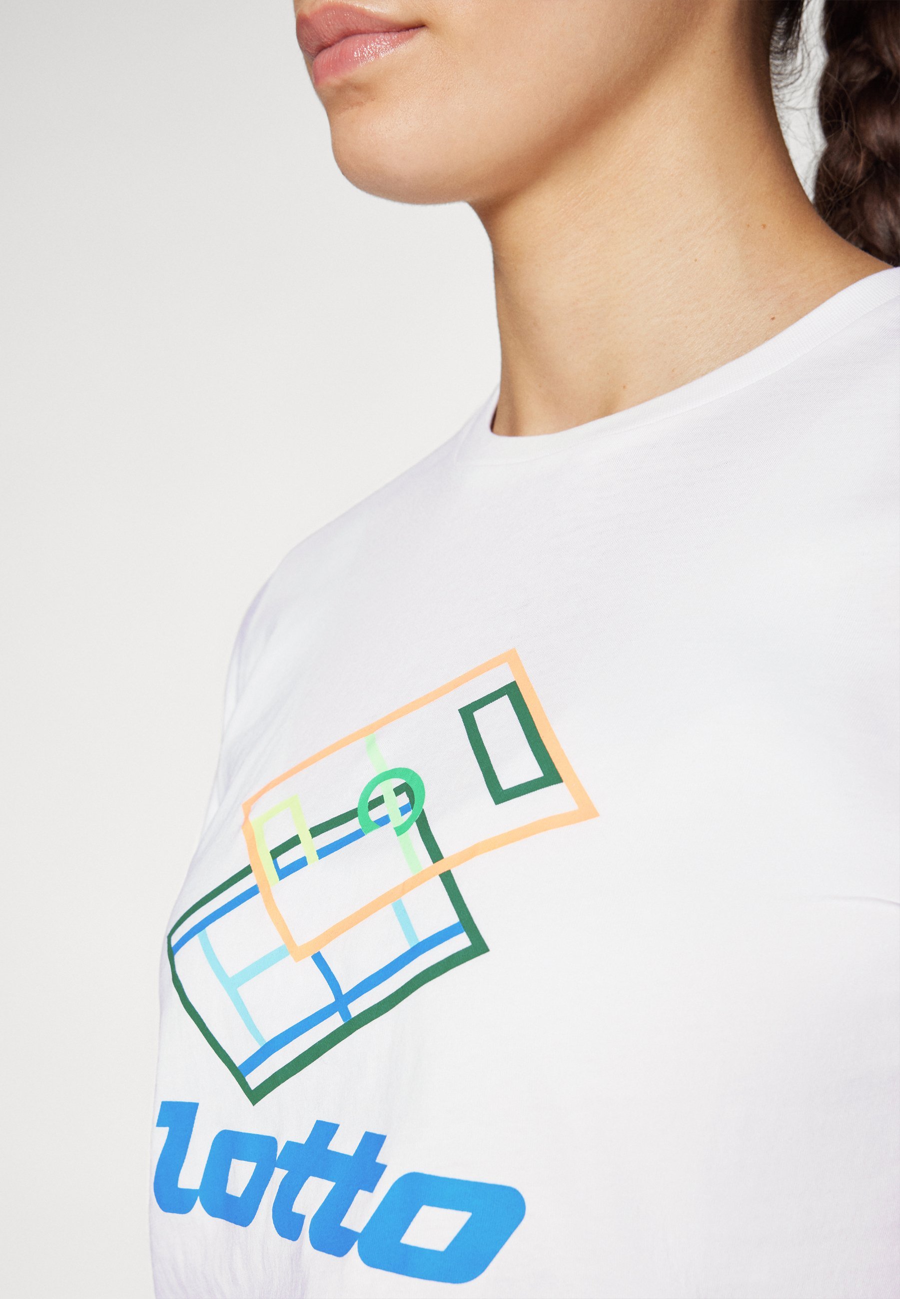 Lotto-print T-shirt - helderwit
