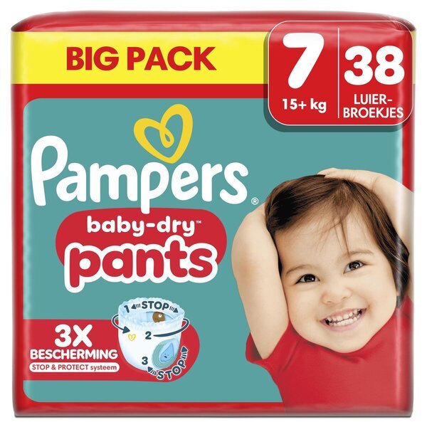 „Pampers Baby-Dry Pants“ 7 dydžio sauskelnės<br>7 dydis (15+ kg), 38 vnt.