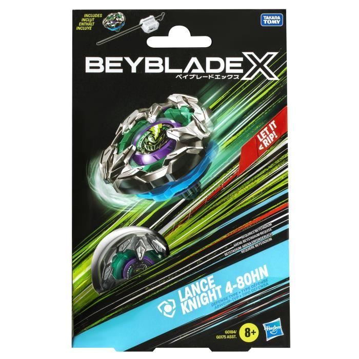 Beyblade X Starter Pack Lance Knight 4-80HN, avec toupie de compétition et lanceur, Jouets pour enfants à partir de 8 ans