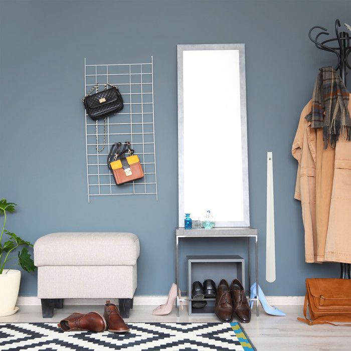 Relaxdays Lot de 2 chausse-pieds, 58,5 cm de longueur, accessoire en métal, à accrocher, pour chaussures, blanc