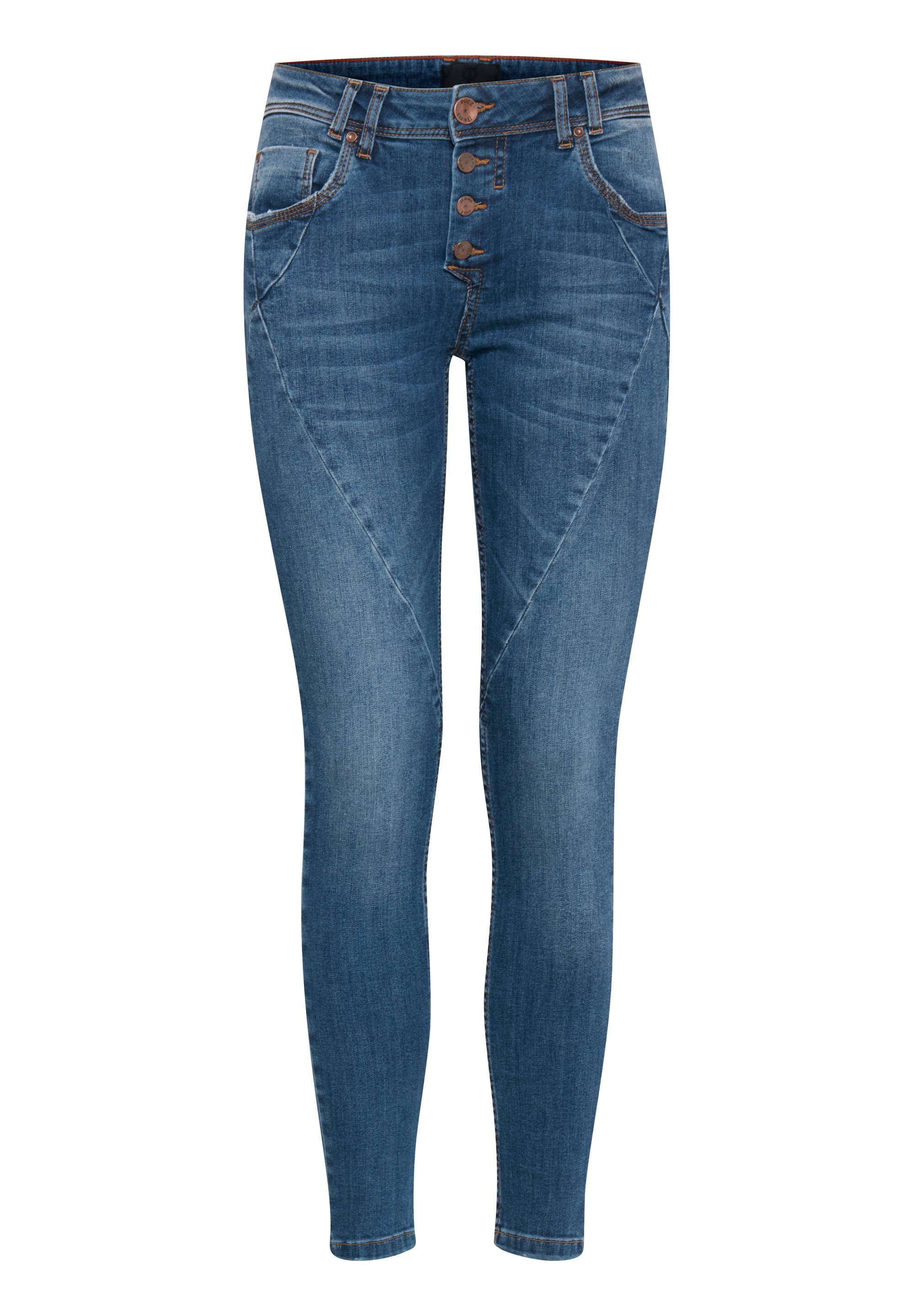 PULZ PZROSITA - Jean coupe skinny - denim bleu moyen