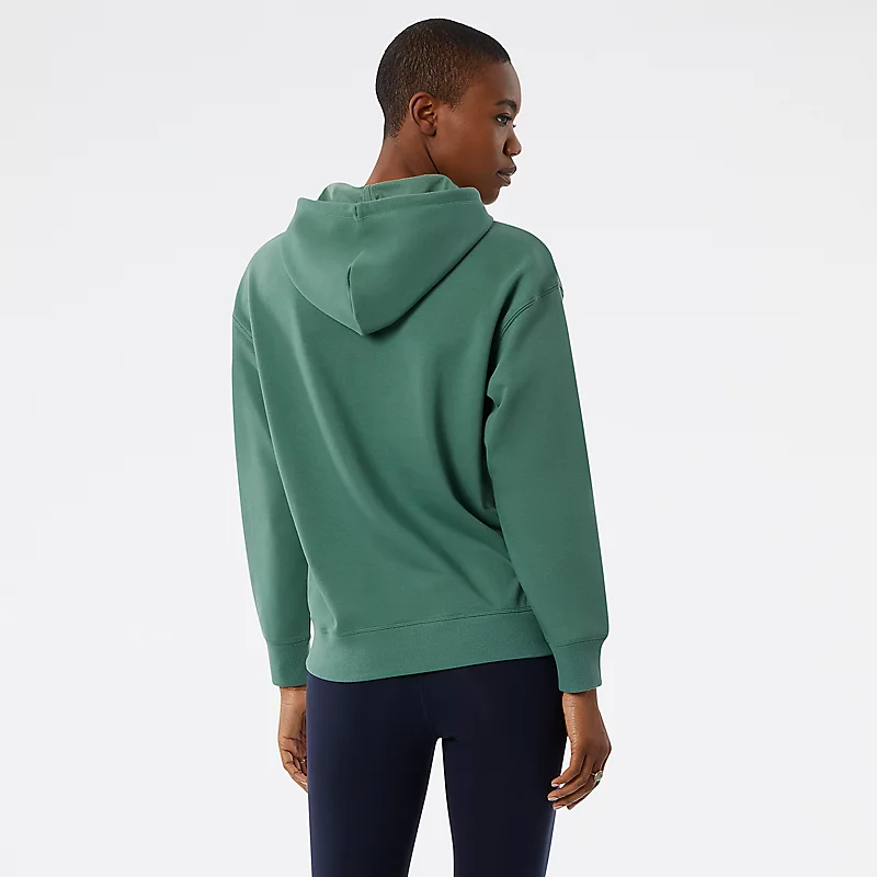 Bluzy damskie z kapturem NB Essentials Stacked Logo Oversized - JADE