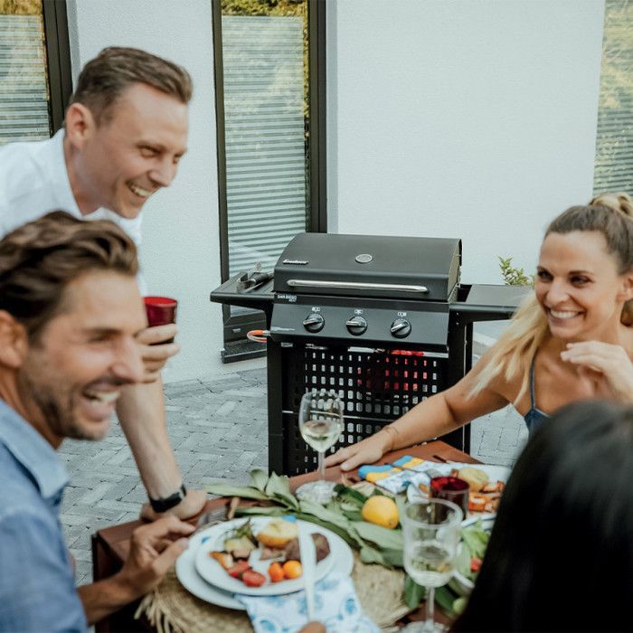 Barbecue gaz San Diego Next 3 - ENDERS - 3 brûleurs Inox - Surface de cuisson 50,5 x 33 cm - Grille inox - Tablettes - 6,75 kW