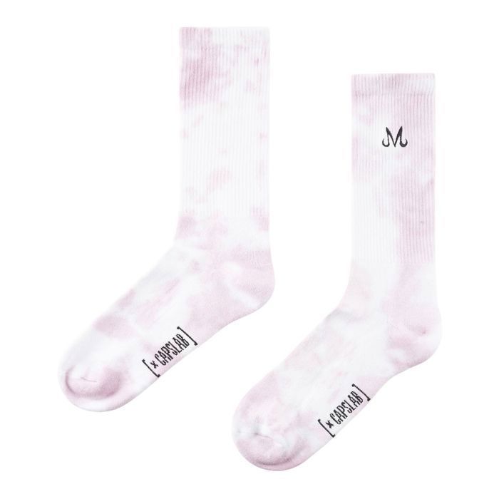 Calcetines de algodón para hombre CAPSLAB Dragon Ball Z - Tie and Dye - Rosa/Blanco