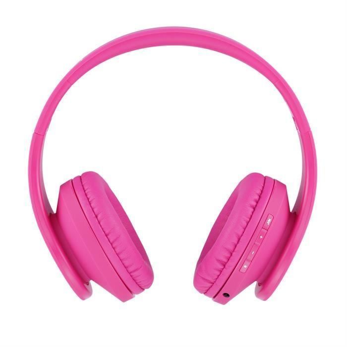 Casque audio pour enfants - PowerLocus - P2 - Pliable - Bluetooth - Rose