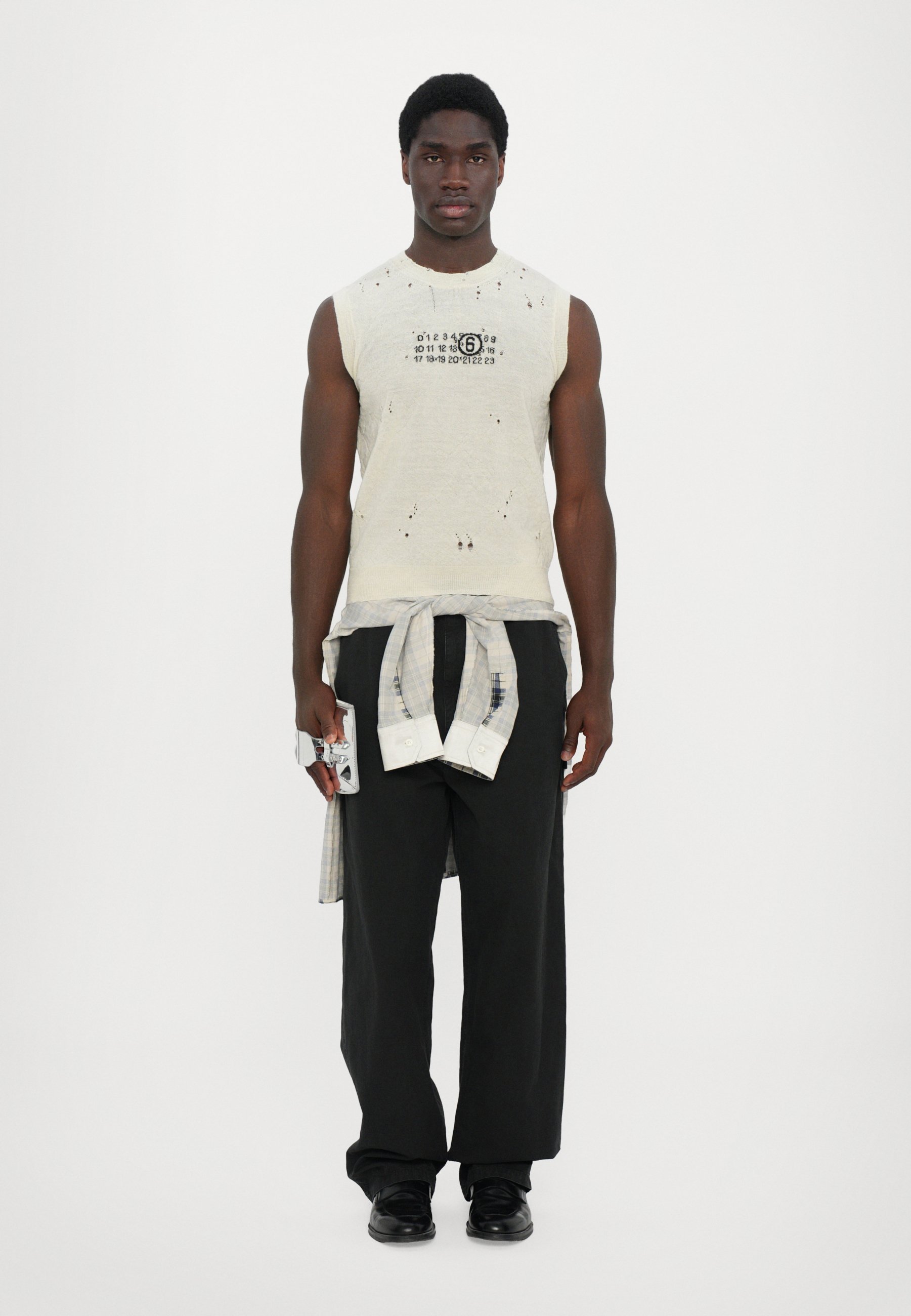 MM6 Maison Margiela GILET UNISEX - Top - gebroken wit