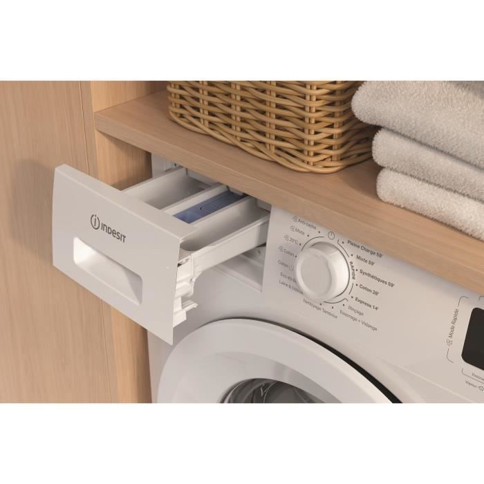 Lavatrice a carica frontale Indesit IM962MYTIMEFR MyTime - 9 kg - Induzione - Larghezza 60 cm - 1200 giri/min - Classe energetica A - Bianca