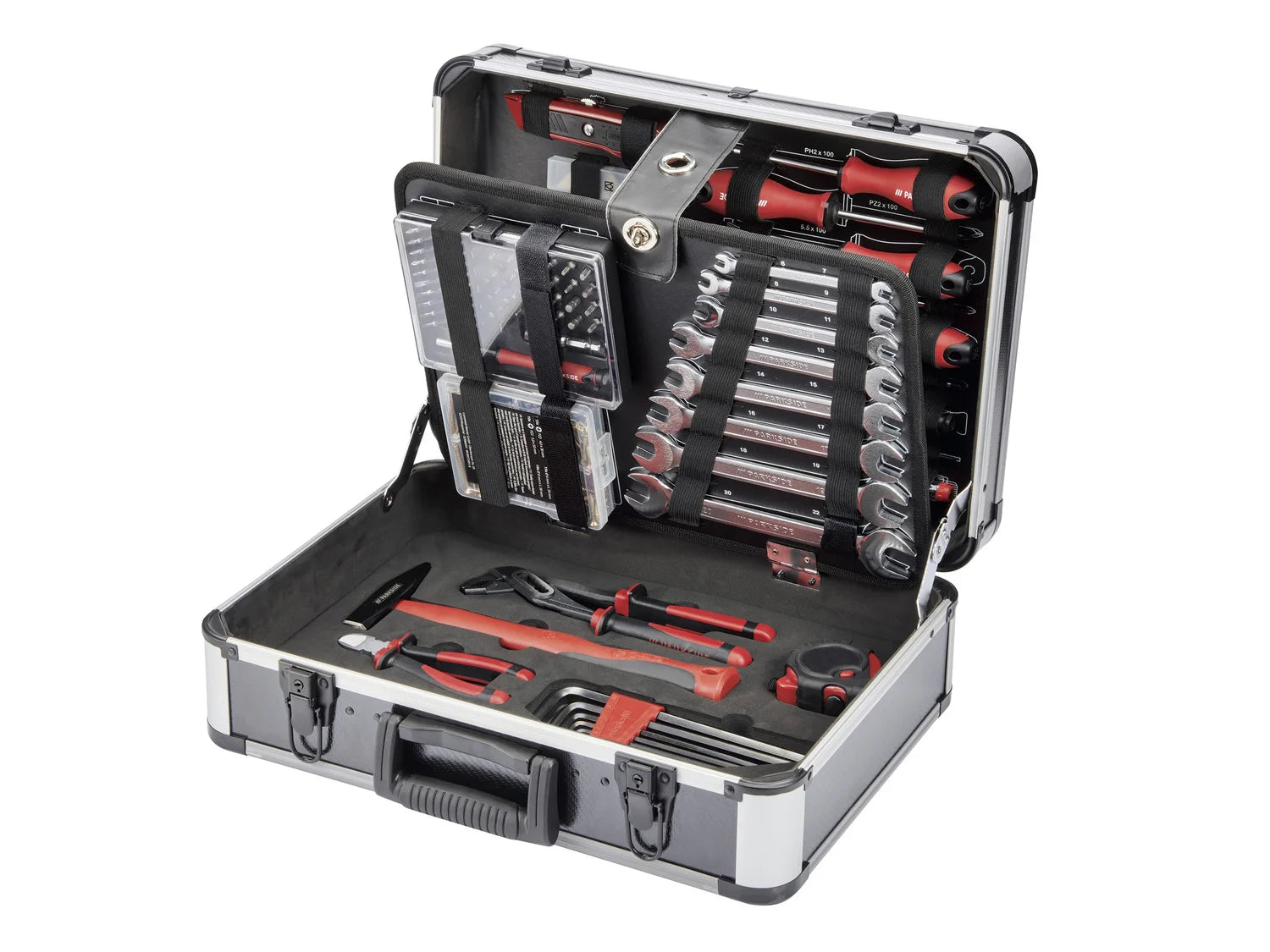 PARKSIDE® Werkzeugkoffer, gefüllt, 129 Teile