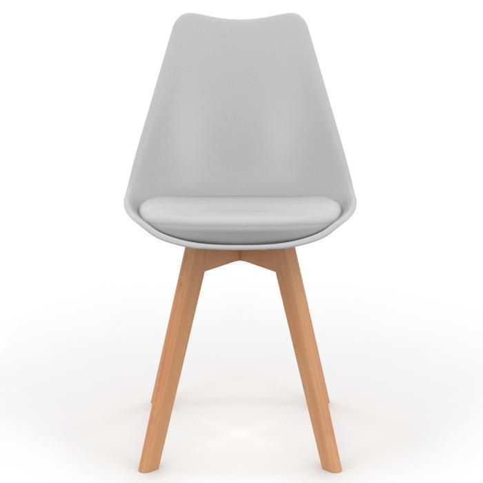 IDMARKET Lot de 6 chaises de salle à manger SARA scandinaves gris clair, blanc, gris foncé x2, jaune x2