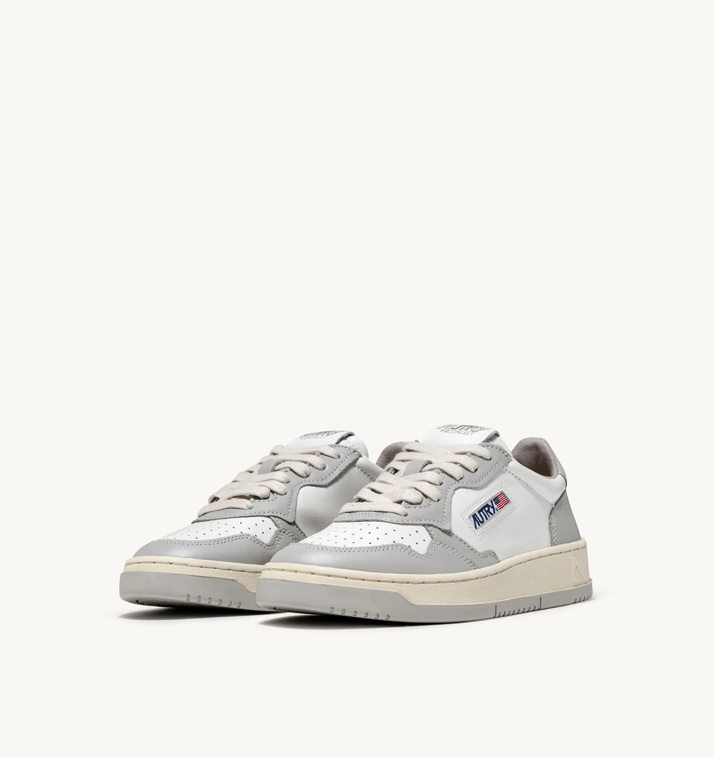 Adidași medaliați JUS ÎN PELLE BICOLOR BIANCO E VAPOR