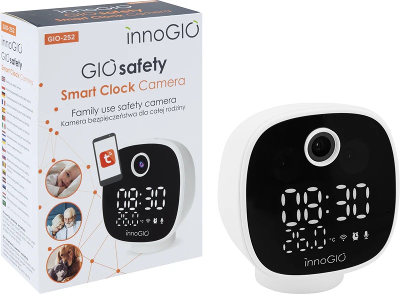 „innoGIO GIO“ išmanusis laikrodis su išmaniąja „Wi-Fi“ namų kamera