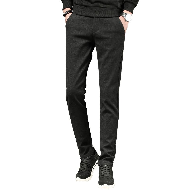 Lente Herfst Winter Nieuwe Hoogwaardige Slim Fit Casual Broek voor Heren, Modieuze Zakelijke Stretch Dikke Broek Heren Merk Broek
