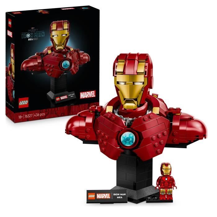 LEGO | Marvel 76327 Busto di Iron Man MK4 - Set di costruzioni per adulti - Idea regalo