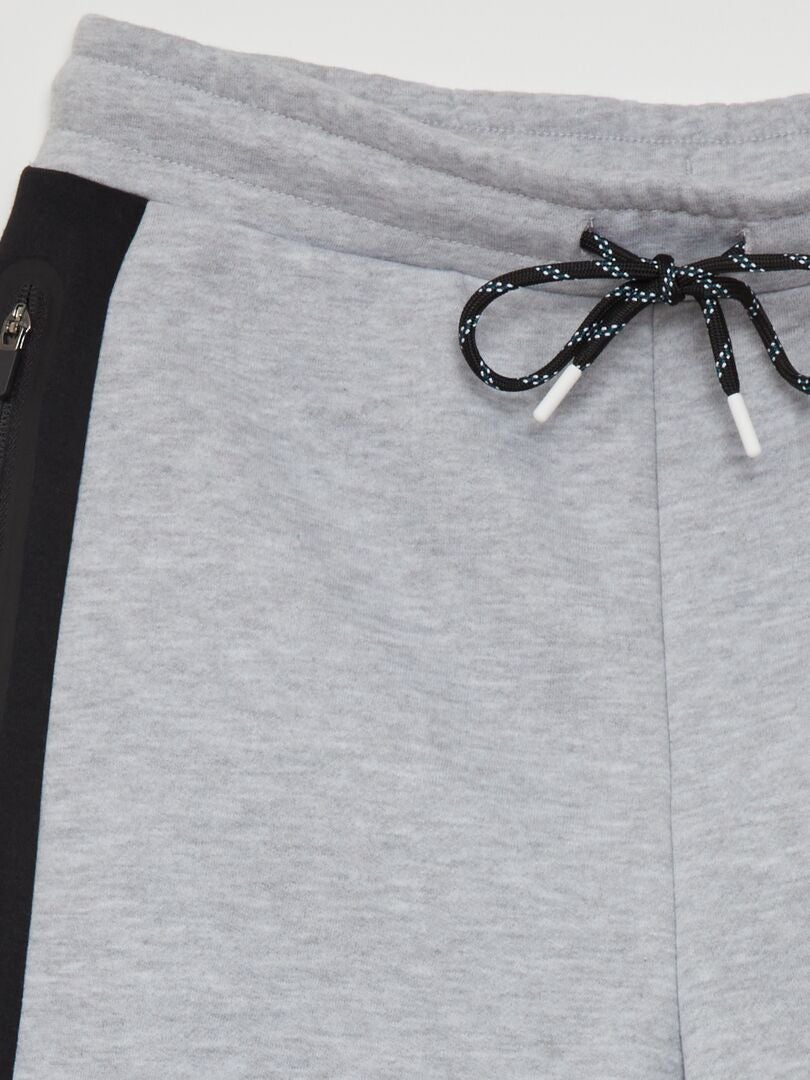 Sweatshirt met kleurblokken en joggingbroek - GRIJS