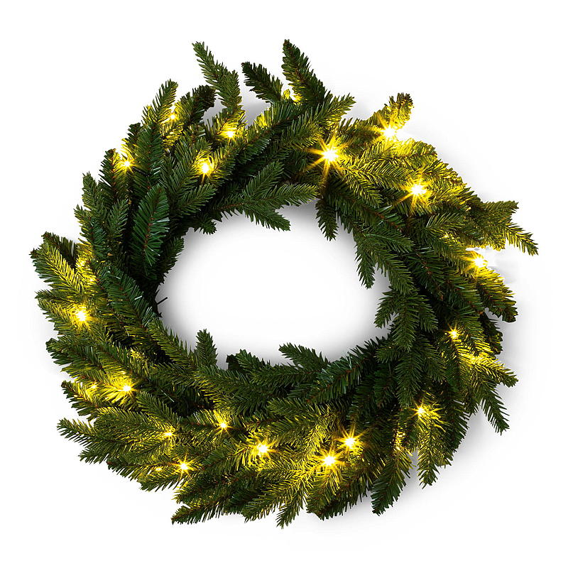 Energie-Türkranz 60 cm, 35 LED-Leuchten, warmweiß